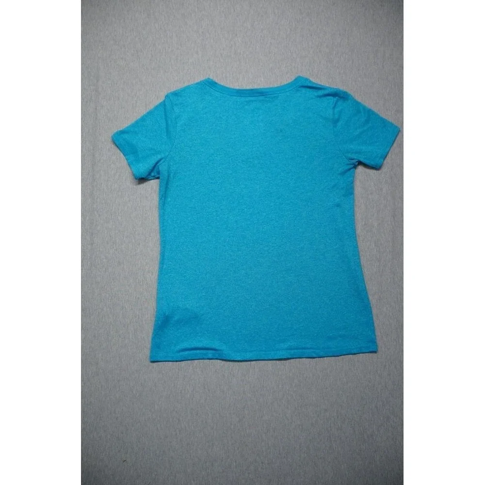 Nike Pro Shirt Womens Medium Blue‎ Short Sleeve Scoop Neck Dri Fit